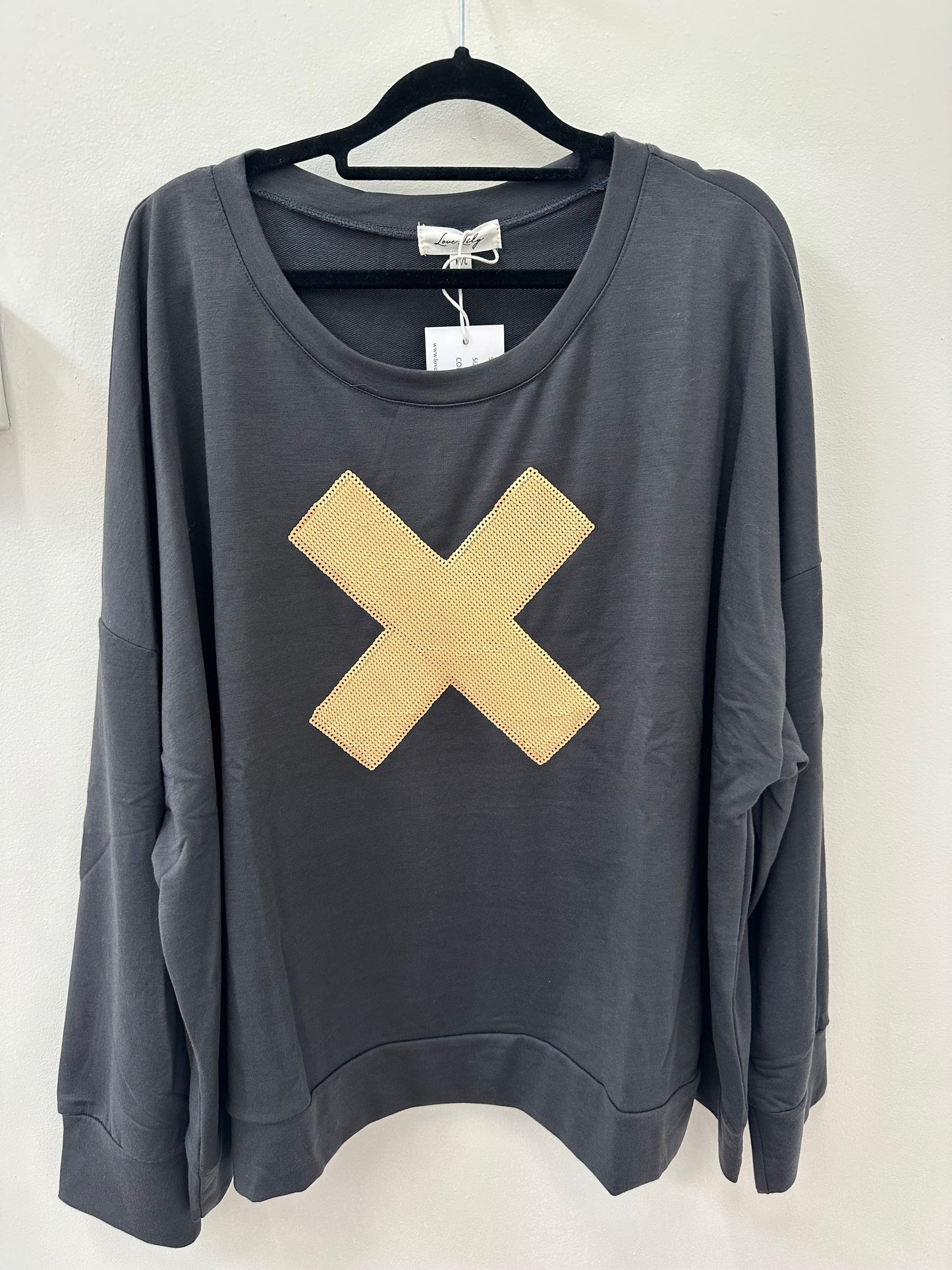 Gunmetal/Gold Sweater