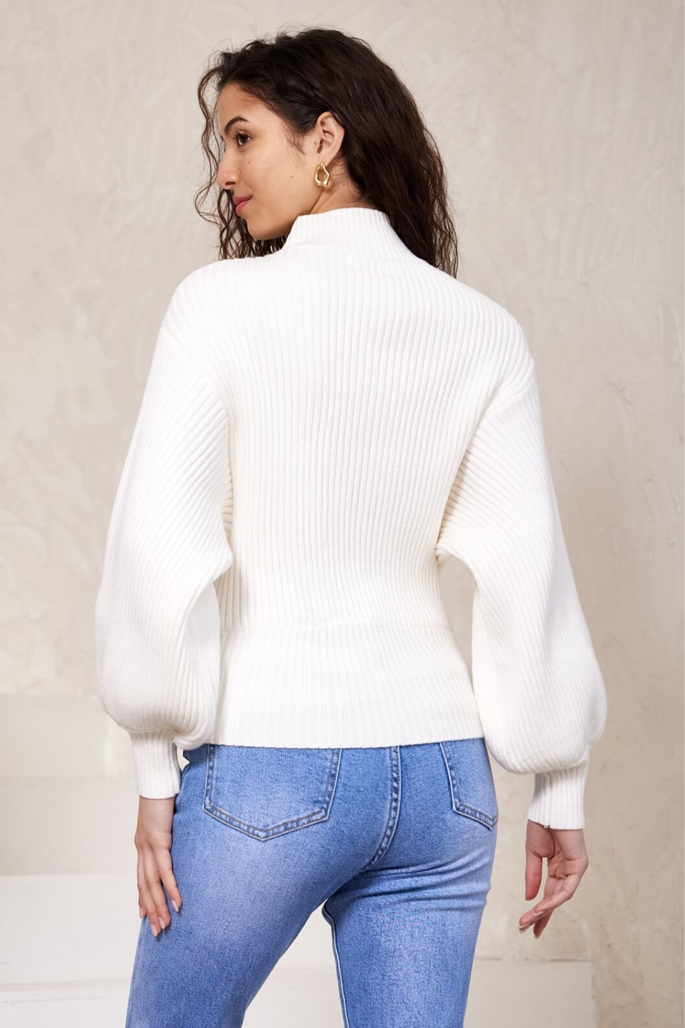 Ella Balloon Sleeve Knit Sweater