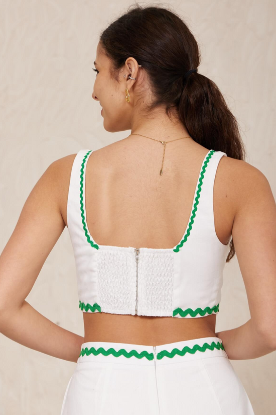 Ric Rac Short Set - Green/White