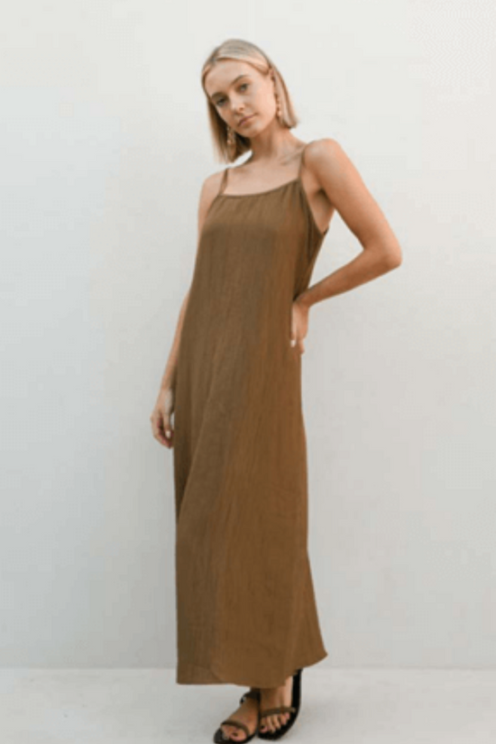 Louise Slip Dress - Bronze