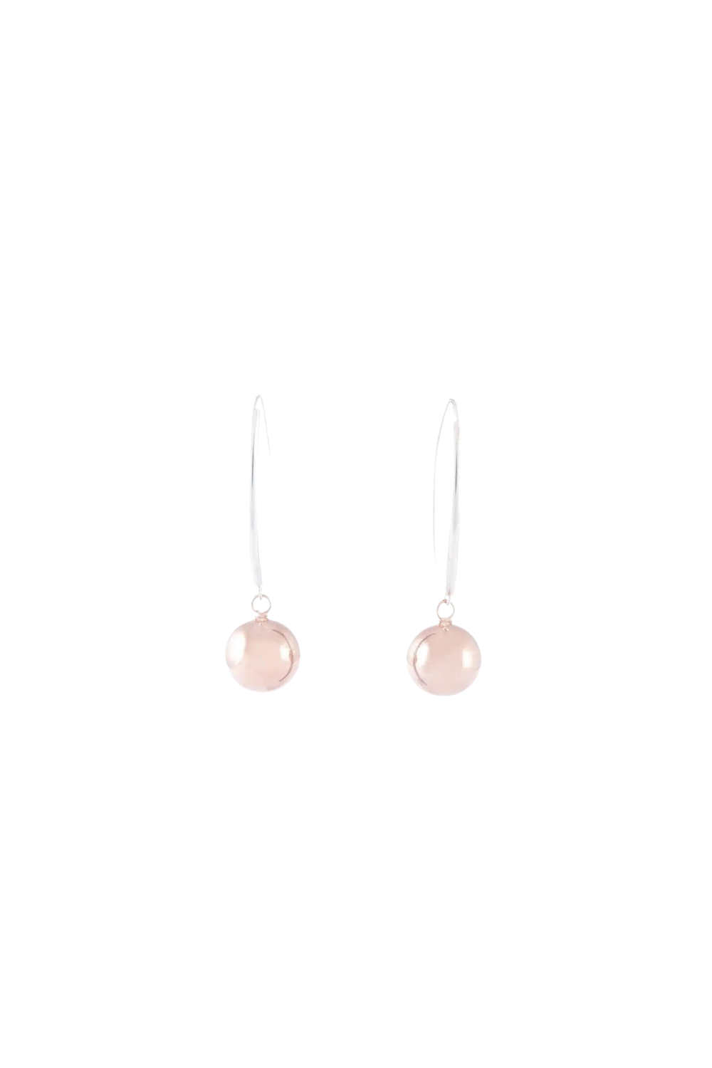 Load image into Gallery viewer, Sterling Silver - Rose Gold Ball Drop Earrings
