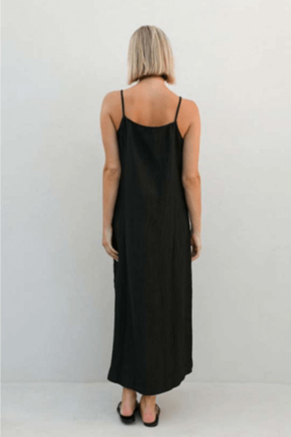 Louise Slip Dress - Black