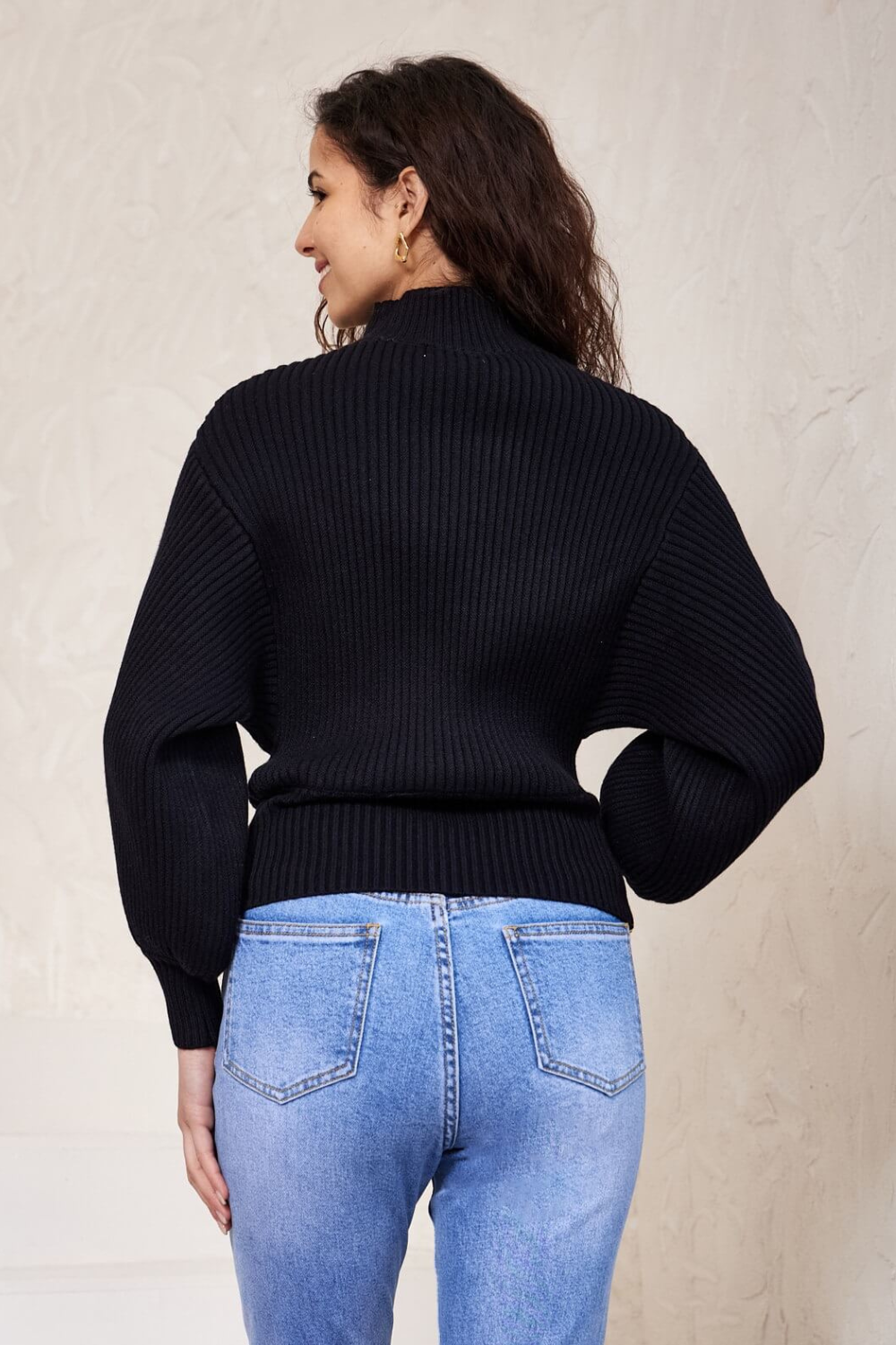 Ella Balloon Sleeve Knit Sweater