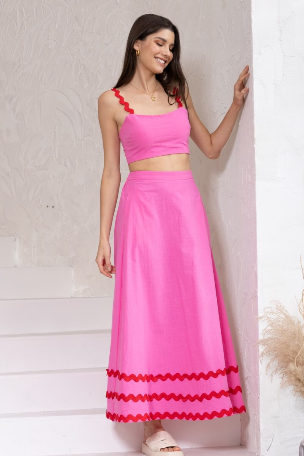 Load image into Gallery viewer, Cherry Blush Maxi Skirt
