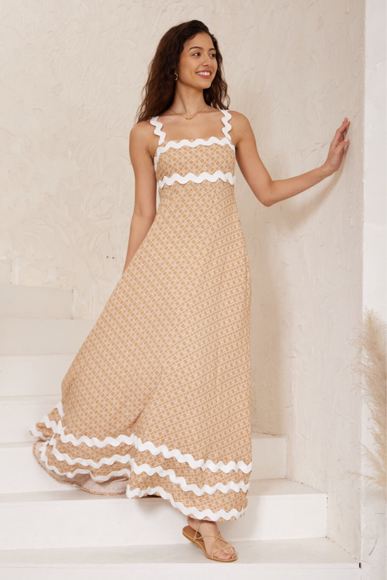 Blissful Beige Maxi Dress