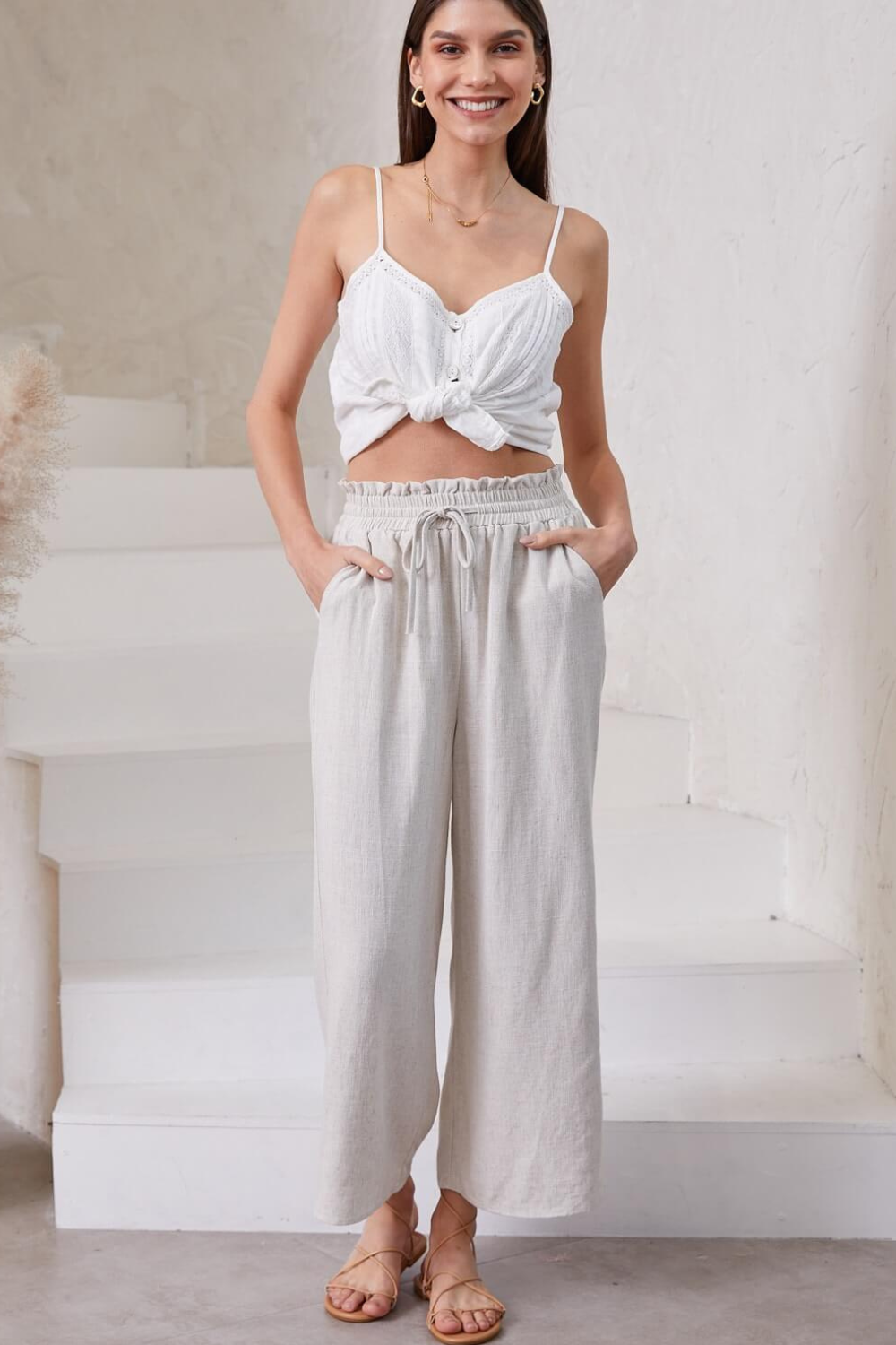 Load image into Gallery viewer, Luxe Linen Pants - Natural
