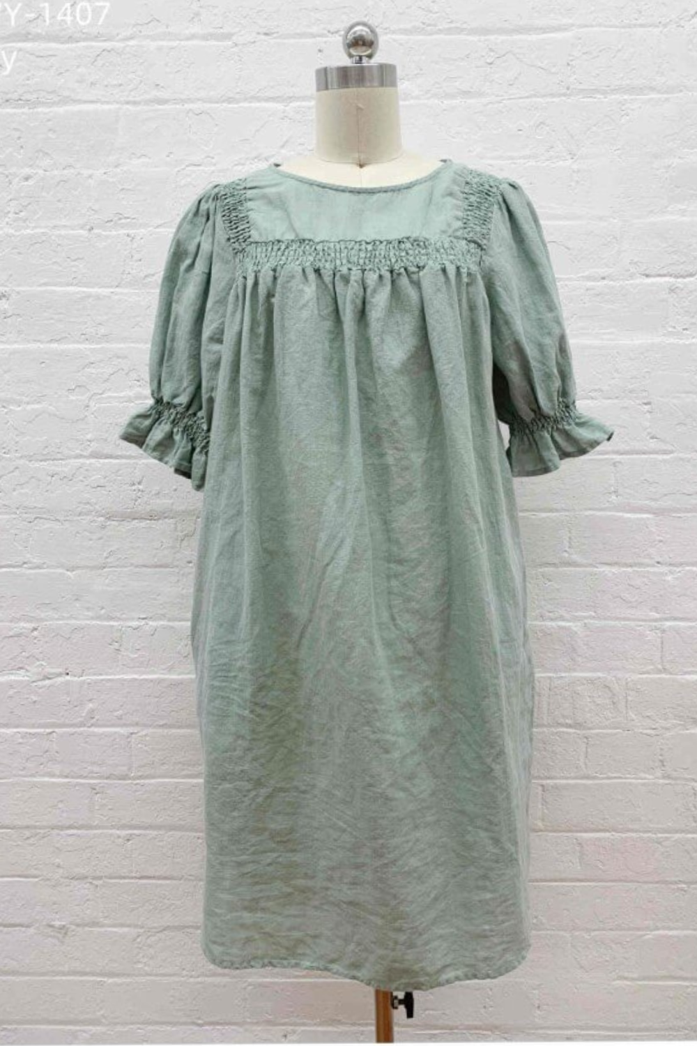 Ivy Lantern Sleeve Dress by Worthier