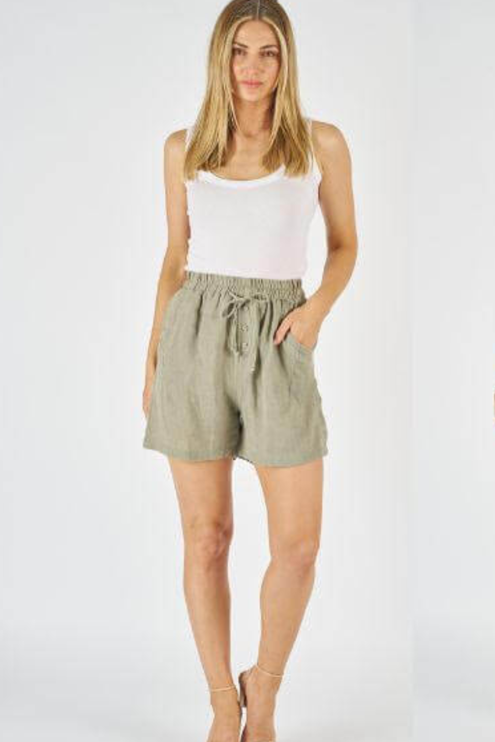 Load image into Gallery viewer, Alex Linen Shorts - Sage
