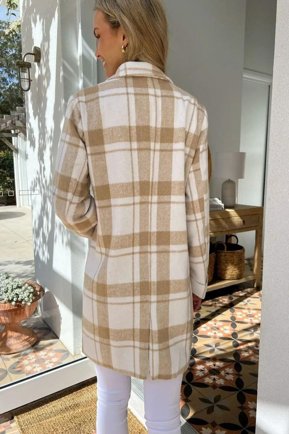 Amelia Coat - Neutral Check