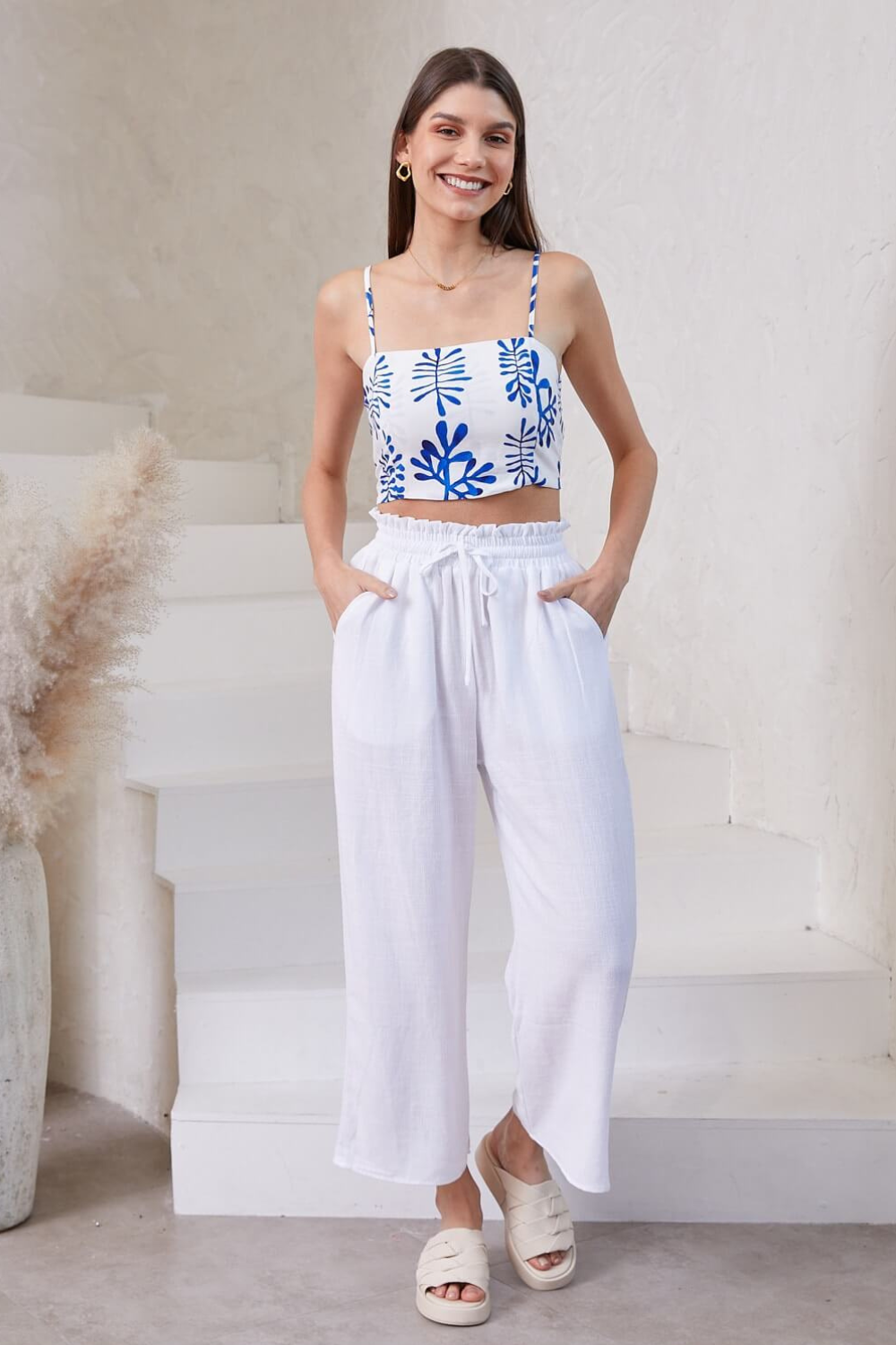 Load image into Gallery viewer, Luxe Linen Pants - White
