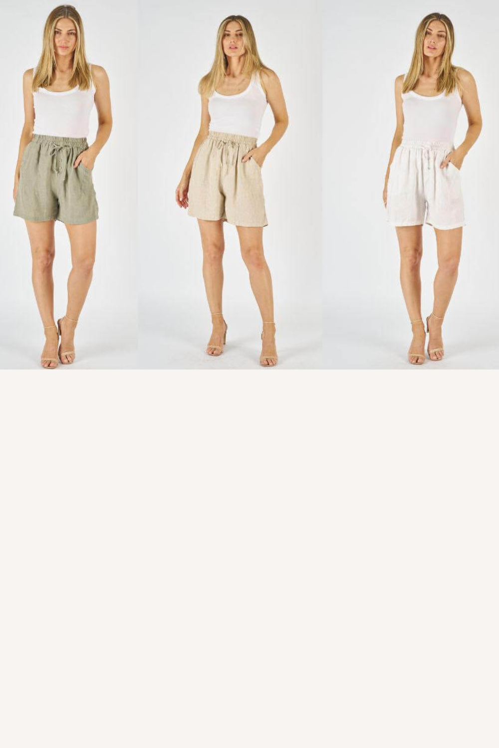 Alex Linen Shorts - White