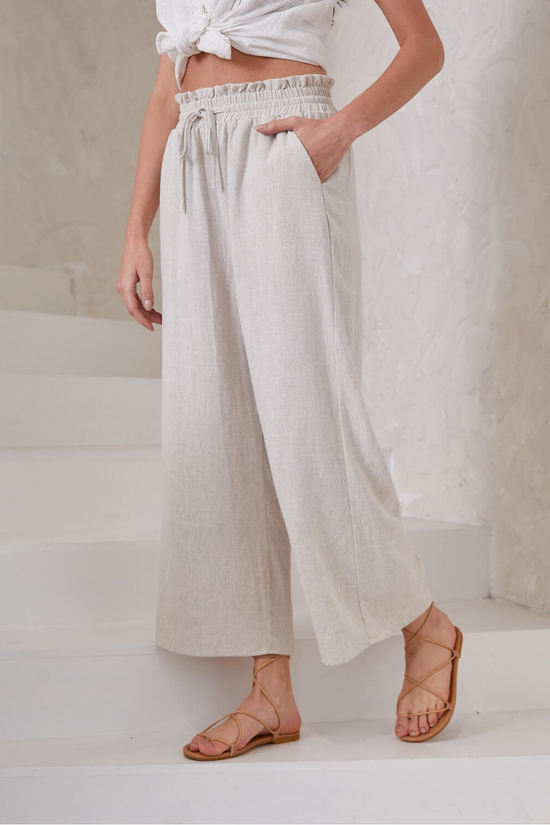 Load image into Gallery viewer, Luxe Linen Pants - Natural
