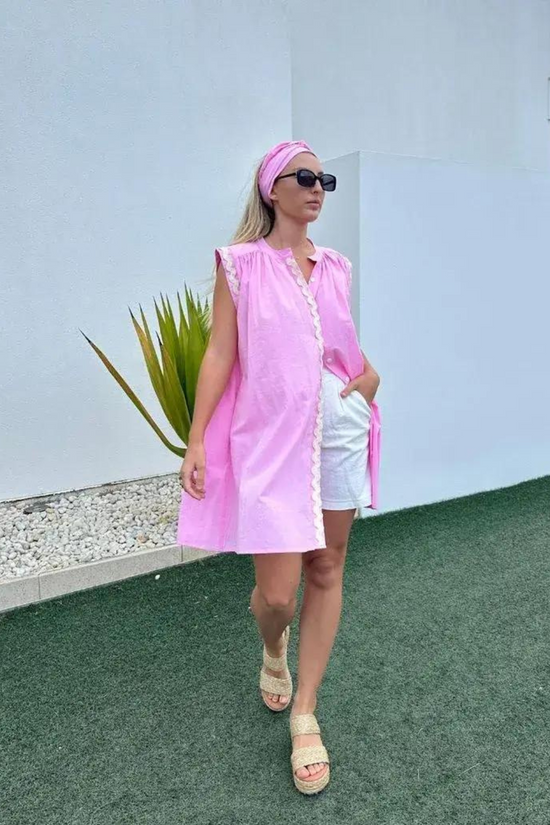 Load image into Gallery viewer, Jas Zig Zag Tunic - Pink

